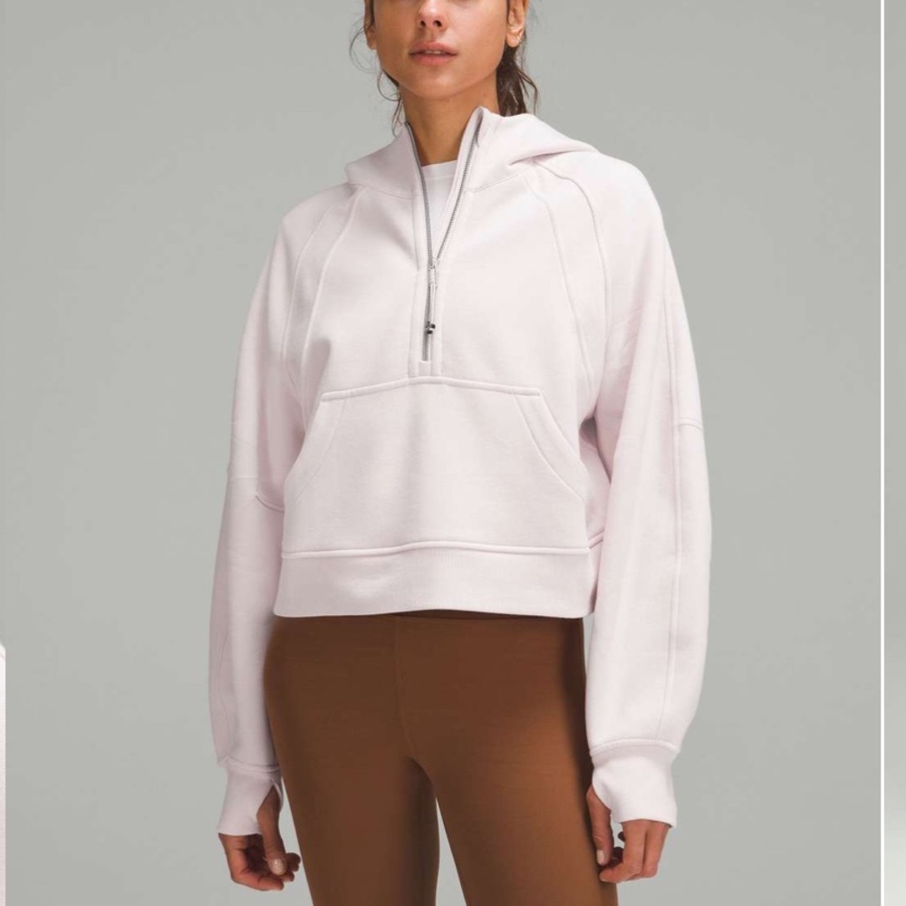 Lululemon Scuba Oversized Half Zip Hoodie in Flush Pink XS/S